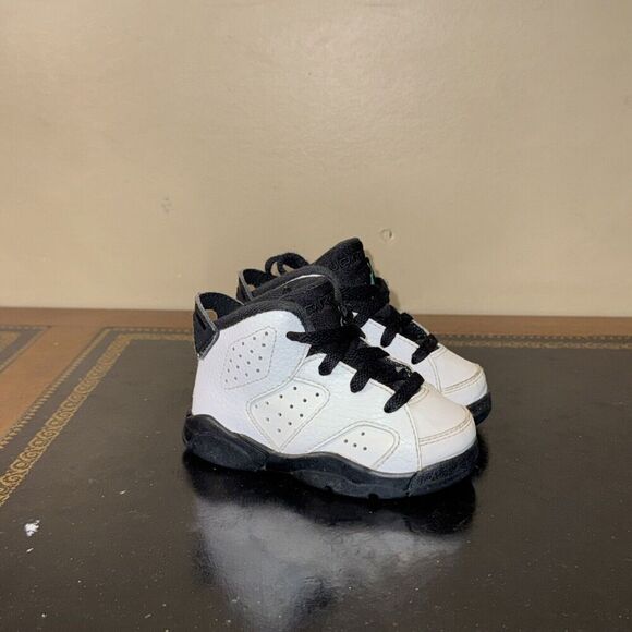 Nike Air Jordan 6 Retro Motorsport White Black 384667-122 Td Toddler Size 5C - Picture 1 of 5